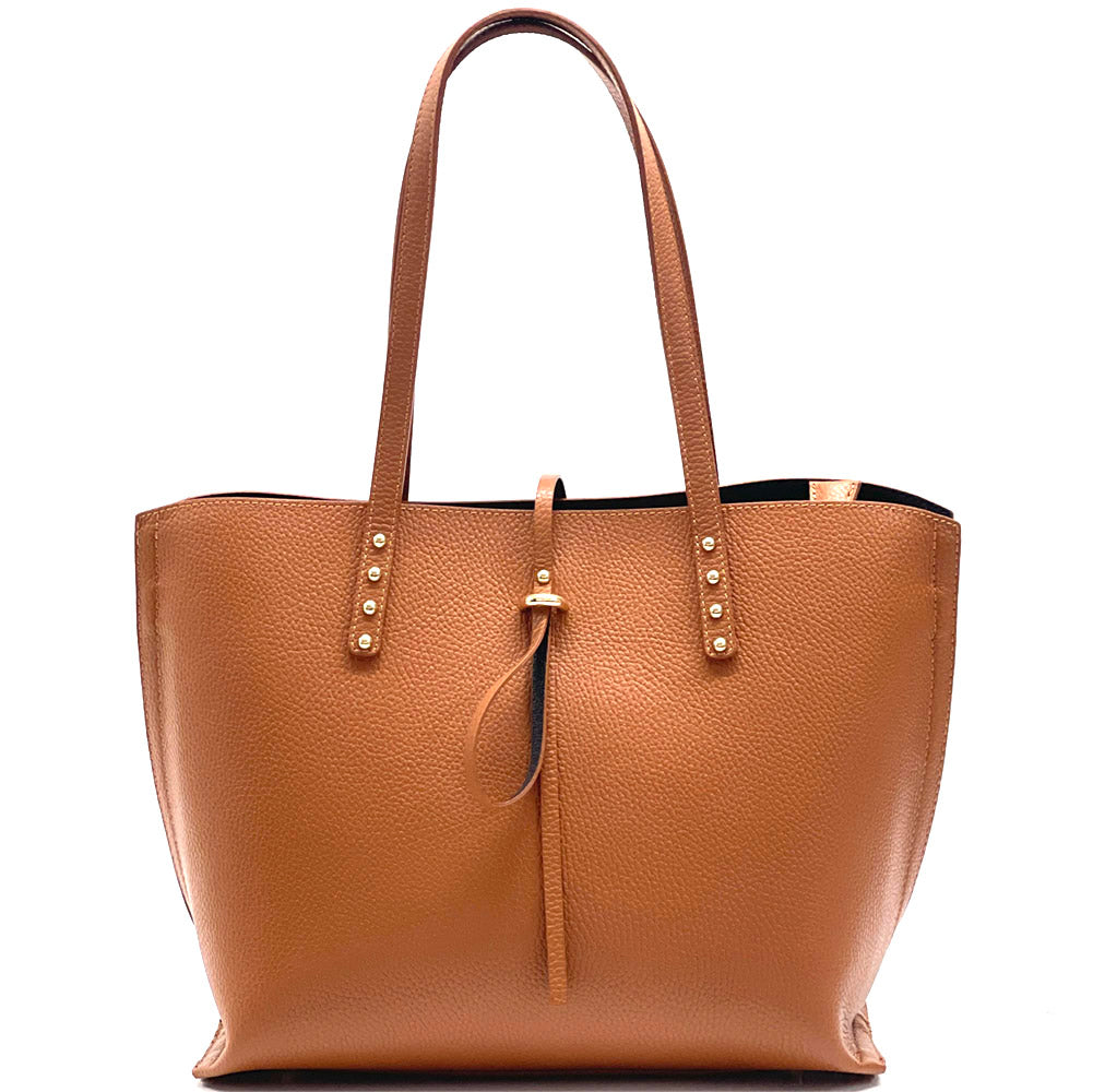 Belinda leather shopping bag