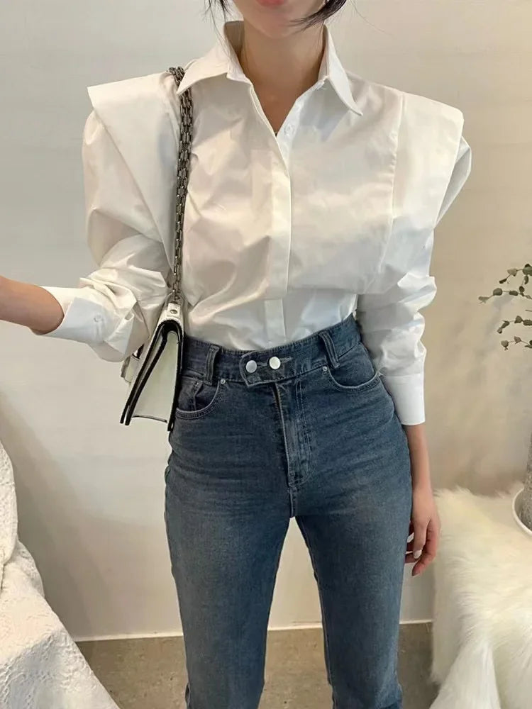 Chic Long-Sleeve Loose Blouses