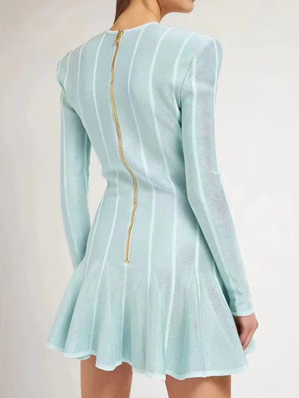 V-neck A-Line Mini Rayon Bandage Dress