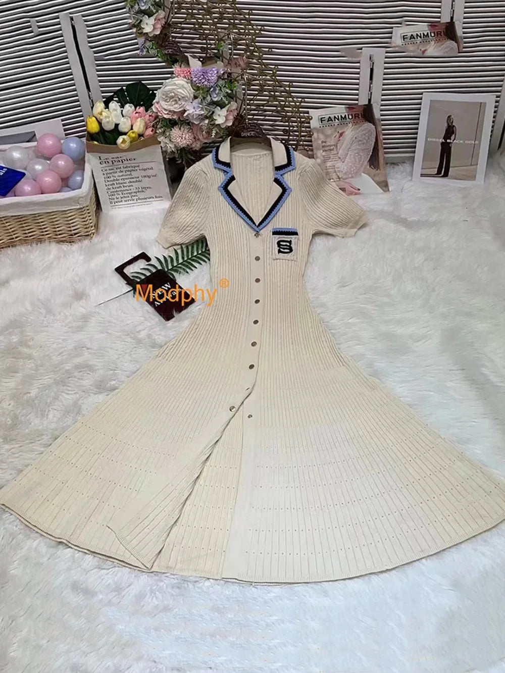 Elegant Slim Knitted Long Dress