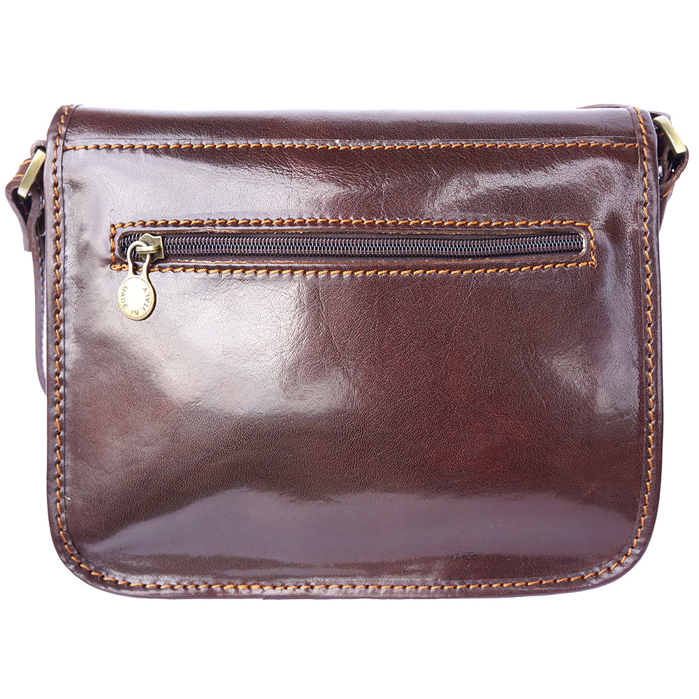 Mini leather messenger bag