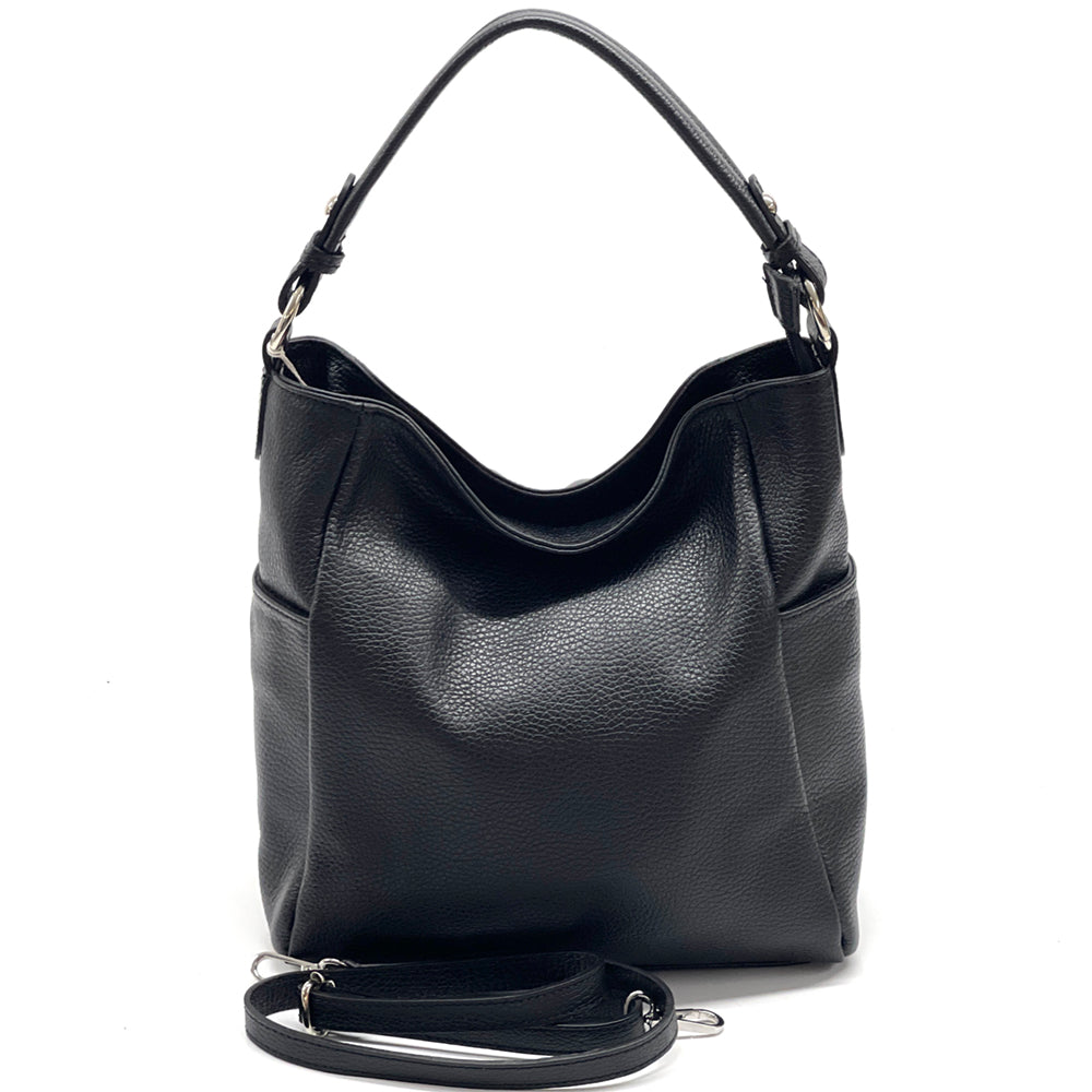 Betta leather shoulder bag
