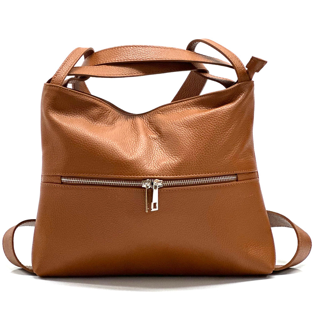 Greta convertible leather backpack