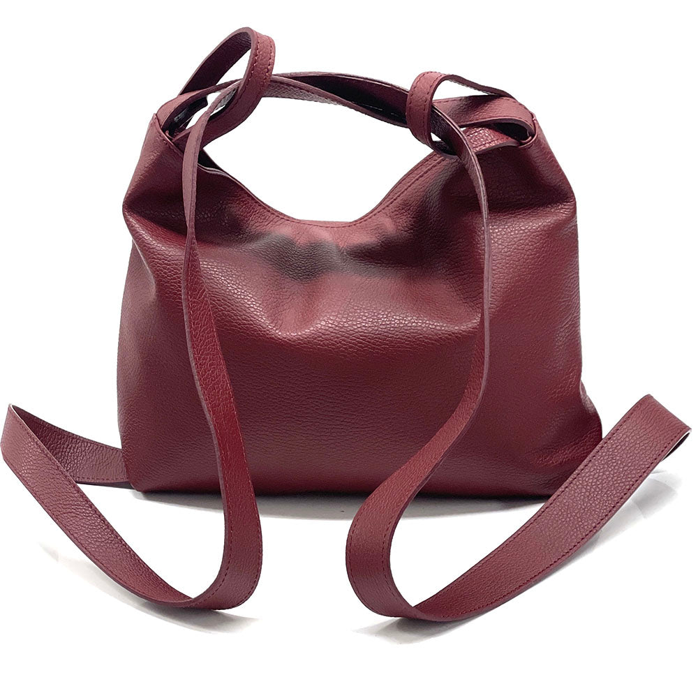 Greta convertible leather backpack