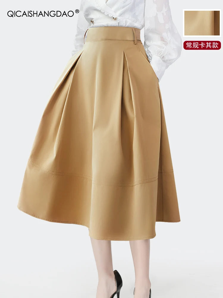 Hepburn Style  High Waist Black Skirt