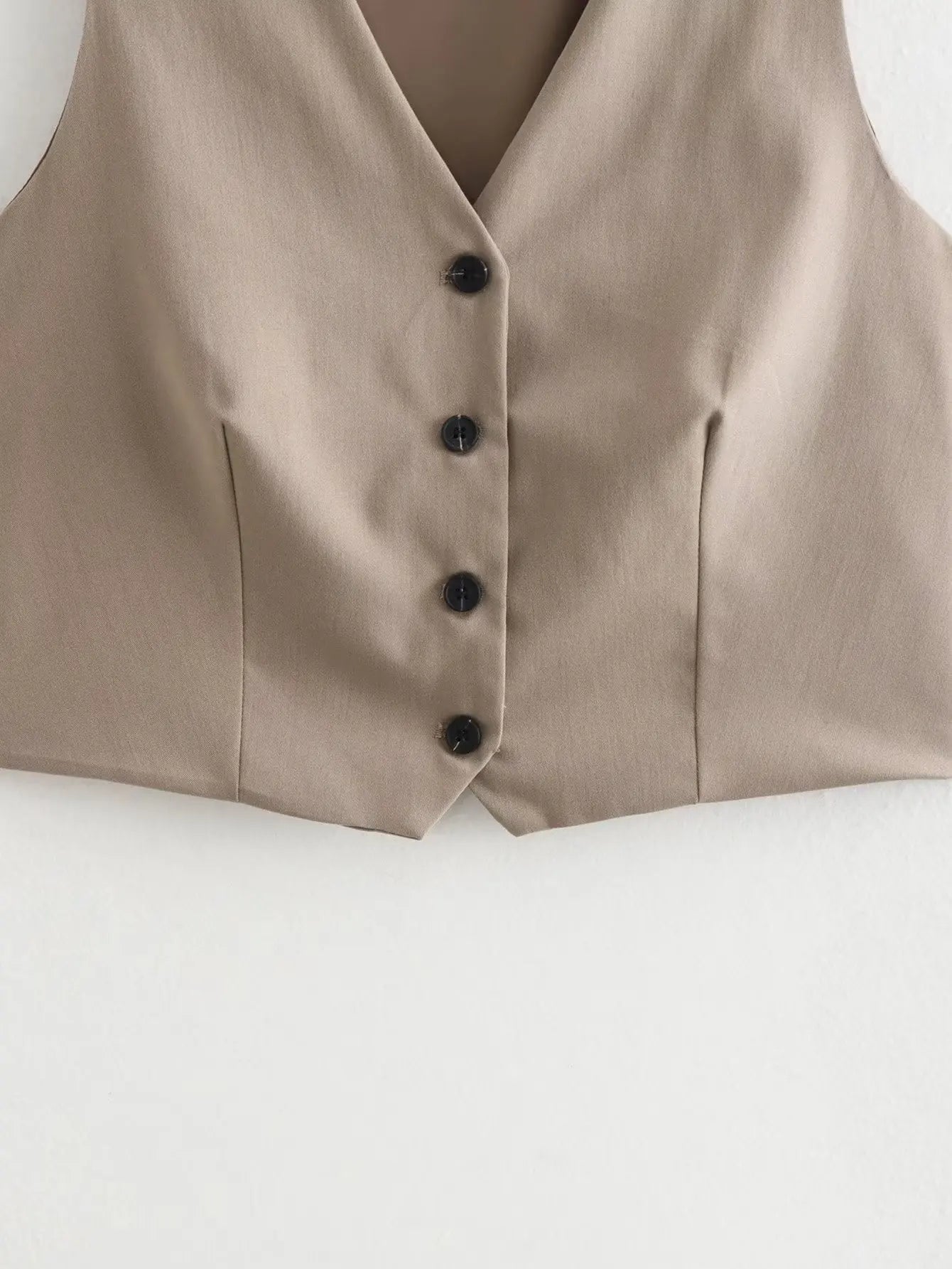 l V-neck Sleeveless Single-breasted Vest Suit  Pants 2-piece Set