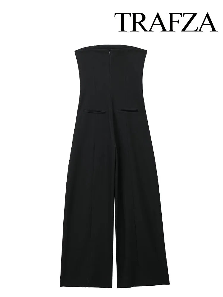 Strapless Jumpsuit  Backless