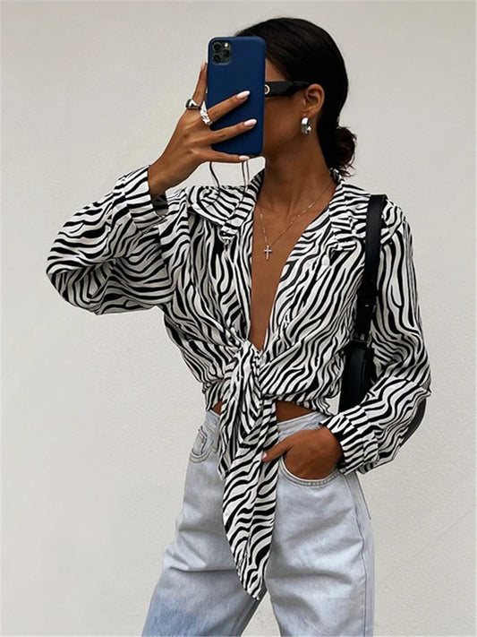 Zebra Top Shirts Long Sleeve