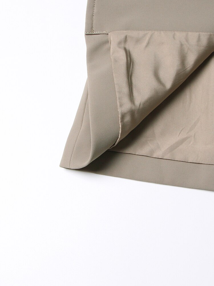 Solid Three Piece Sets  Notched Collar Sleeveless Tops Long Sleeve Blazer High Waist Pant Slim Set