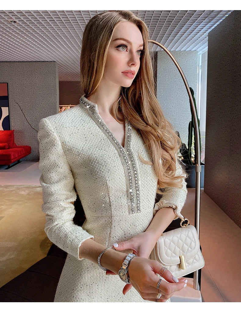 Emilia High-End Custom Tweed Dress