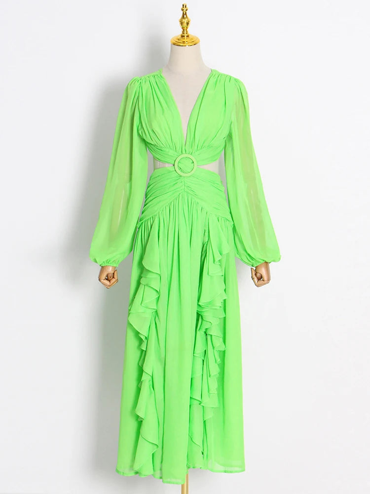 Carla Casual Green Dress