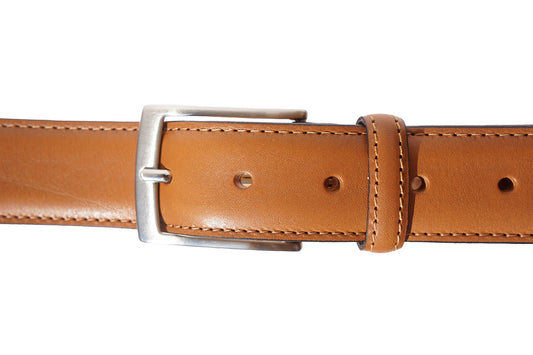 Belt with double reinforced leather