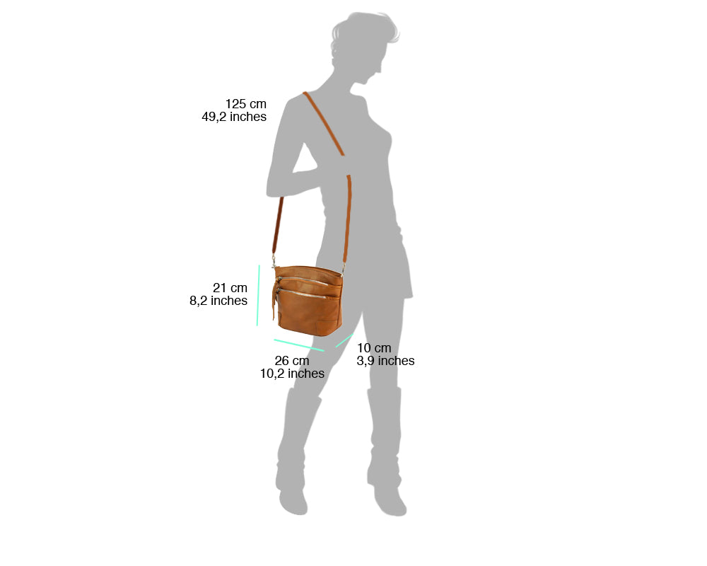 Arianna leather cross body bag