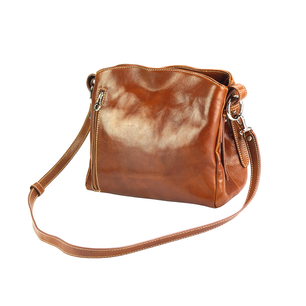 Viviana V leather shoulder bag