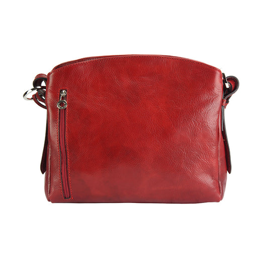 Viviana V leather shoulder bag