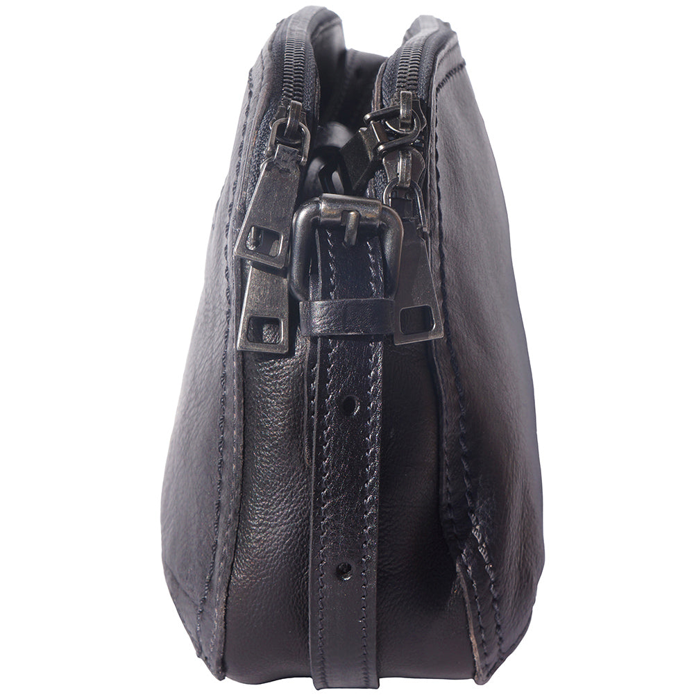 Twice GM leather cross-body bag