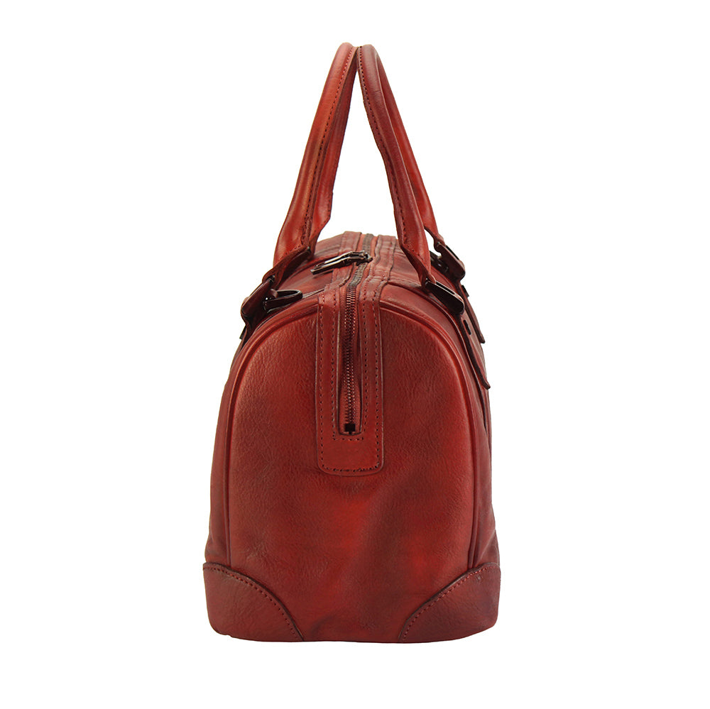 Fulvia Leather Boston Bag