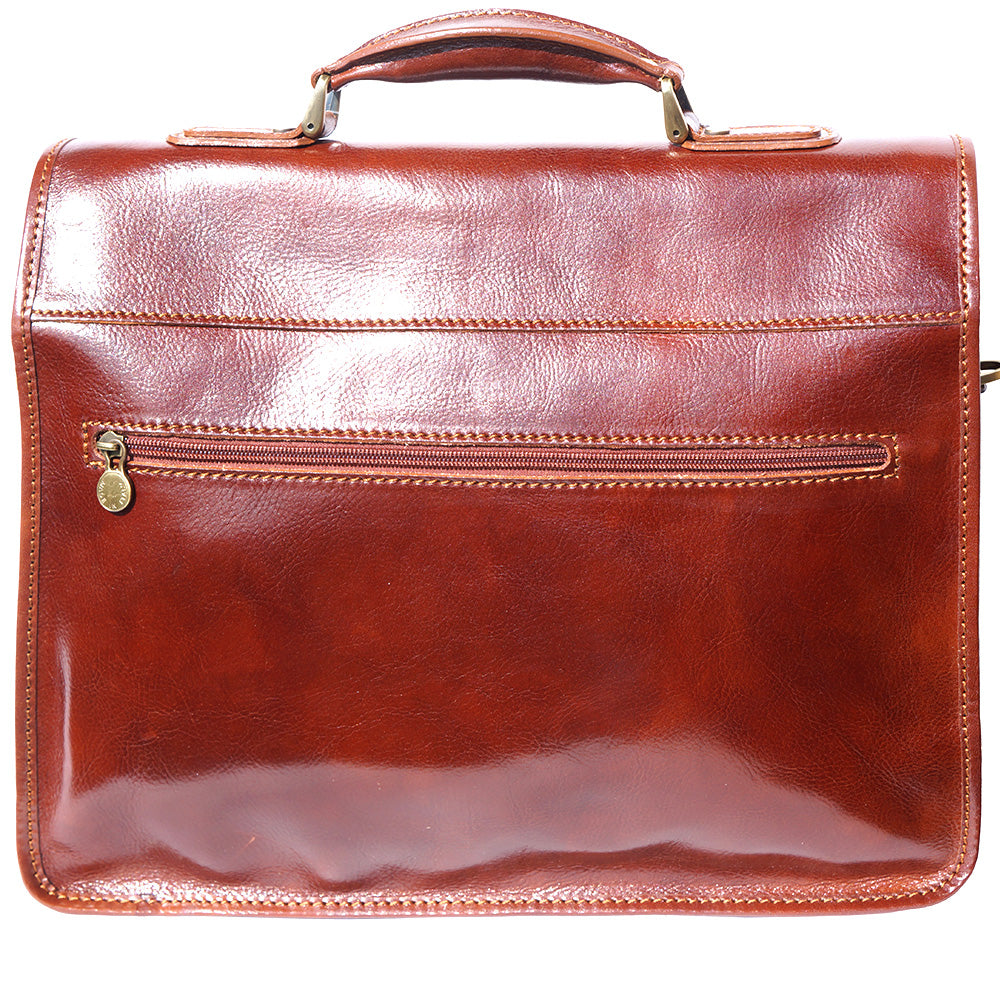 Leather briefcase with Laptop compartment inside
