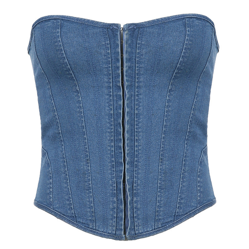 Street Cool Waist Tight Corset Lace-up Vest