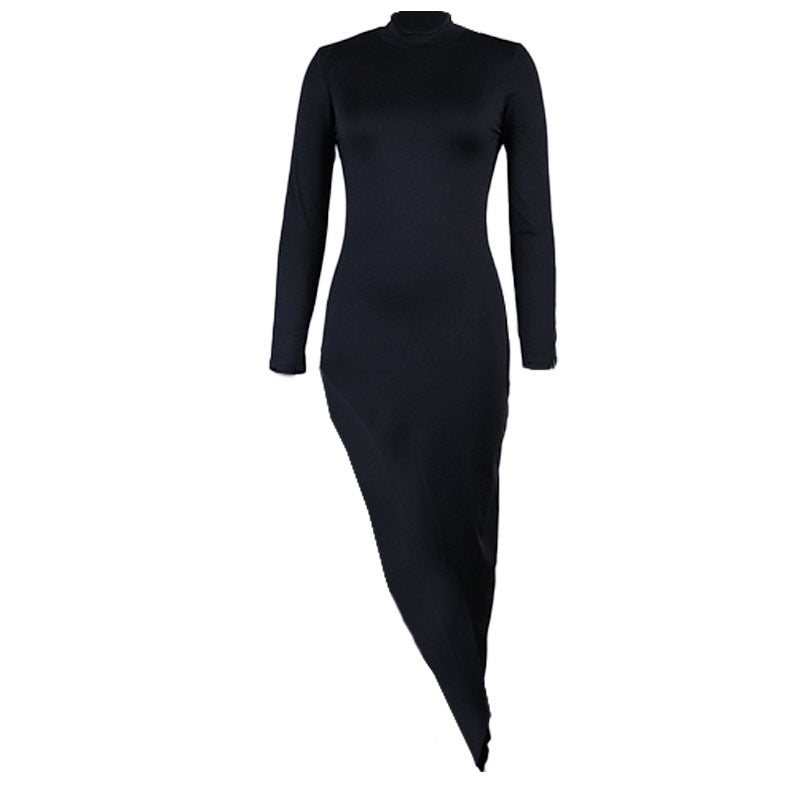 Slim Fit Arm Covering Long Sleeve  Maxi Dress