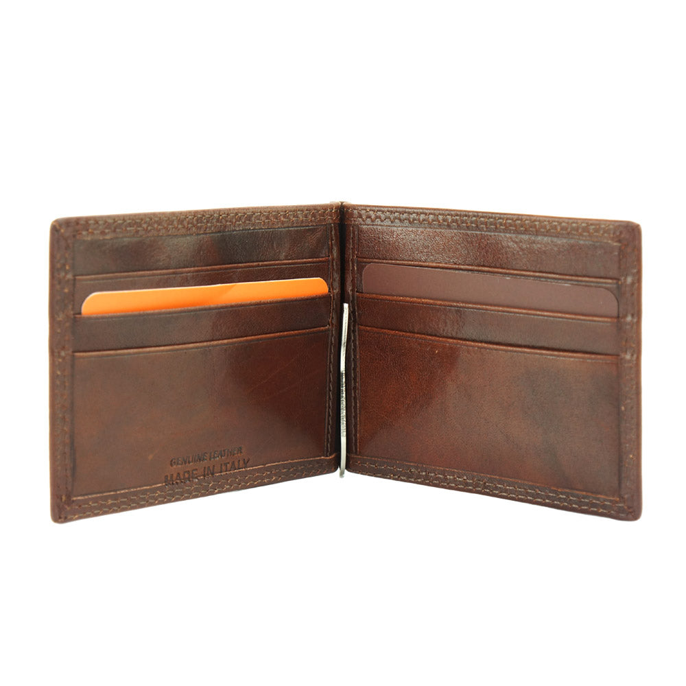 Genuine calfskin Leather wallet Gianni V